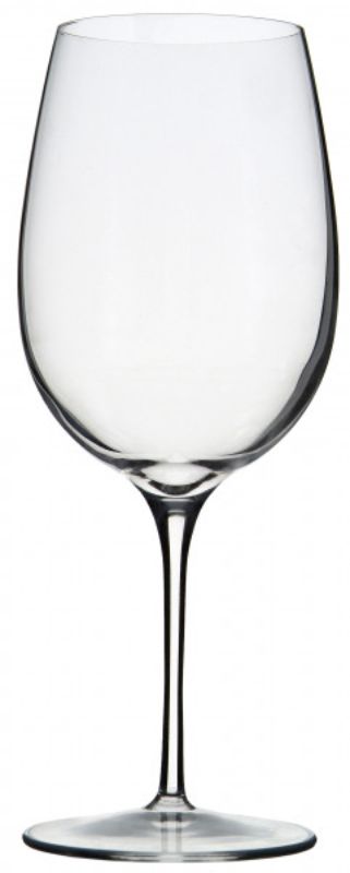 Set of 6 Luigi Bormioli Vinoteque Cabernet glasses, crafted from lead-free crystal for enhanced wine tasting experience.