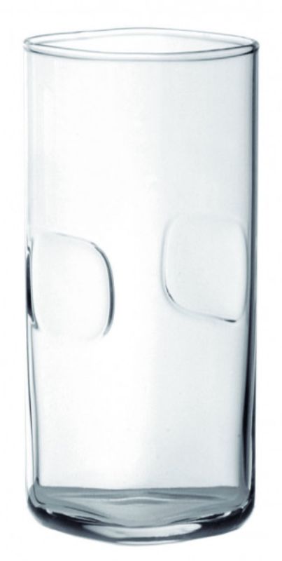 Set of 6 elegant 370ml tumblers made from durable sodalime glass, perfect for various beverages and easy to clean.