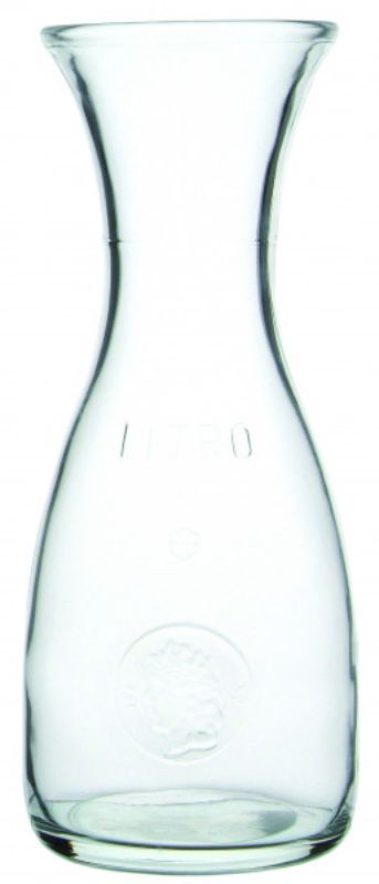 Elegant Bormioli Rocco 1-litre carafe set of 6, perfect for serving wine, juice, or water with a vintage design.