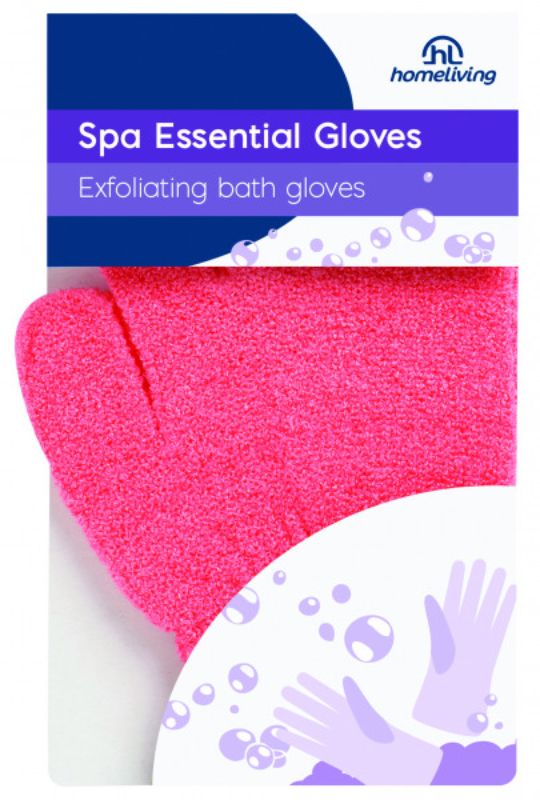 Set of 4 Homeliving Beauty Bath Gloves for gentle exfoliation and rejuvenating skincare. Perfect for a luxurious bathing experience.