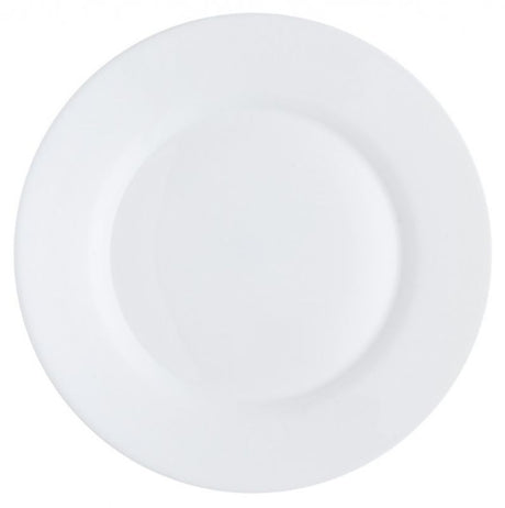 Set of 36 elegant 25cm tempered glass dinner plates for casual and formal dining, showcasing Italian style and durability.