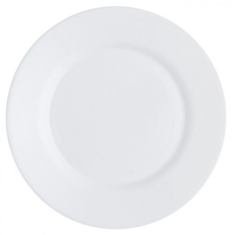 Set of 36 Bormioli Rocco Toledo side plates, 20cm, tempered glass, perfect for elegant dining and versatile meal presentation.