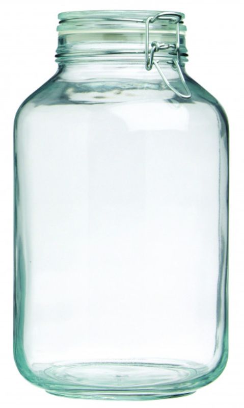 Set of 6 Bormioli Rocco Fido Jars, 4L each, airtight seal for preserving food freshness and elegant kitchen storage.