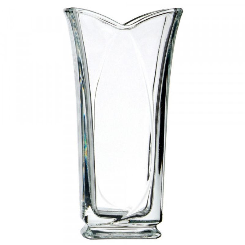 Set of 6 Bormioli Rocco Vinciana Vases, 23cm, featuring elegant cut patterns for showcasing vibrant floral arrangements.