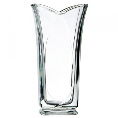 Set of 6 Bormioli Rocco Vinciana Vases, 23cm, featuring elegant cut patterns for showcasing vibrant floral arrangements.