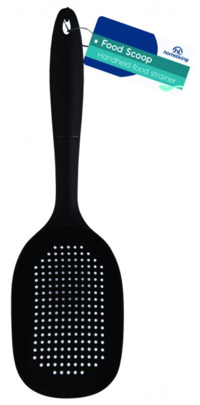 Set of 4 durable food scoops, ideal for portioning ingredients in the kitchen, measuring 39cm x 10cm x 5.5cm.