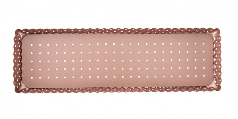 Wiltshire - Rose Gold Perforated Rectangle Tart Pan