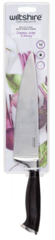 20cm Wiltshire Reflections Cook Knife with stainless steel blade and ergonomic handle for precise and comfortable cutting.