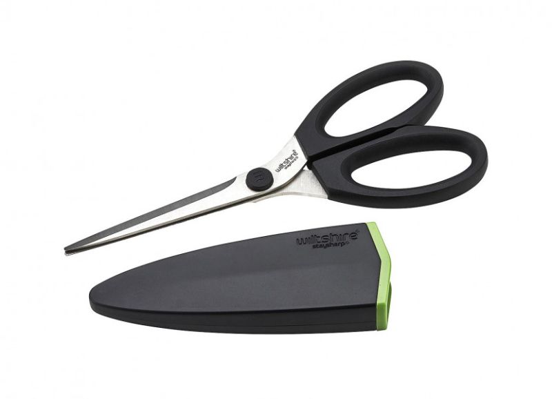 Wiltshire Staysharp Scissors with self-sharpening system; ideal for kitchen tasks from cutting to cracking nuts.
