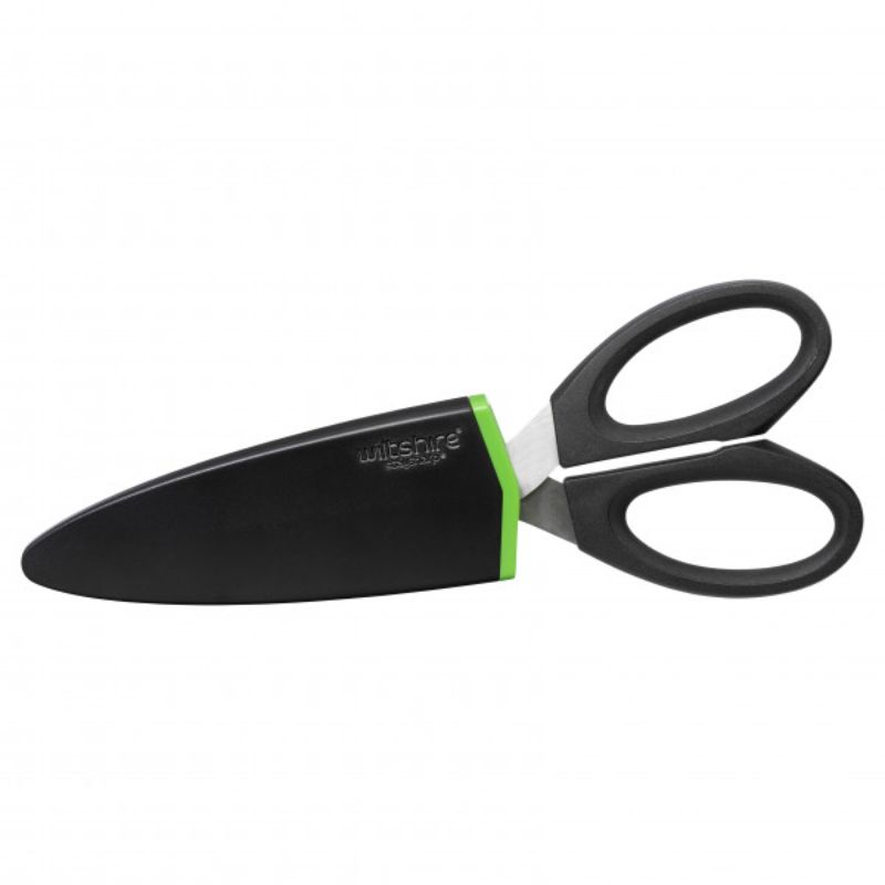 Wiltshire Staysharp Scissors with self-sharpening blades, ergonomic handle, ideal for versatile kitchen tasks.
