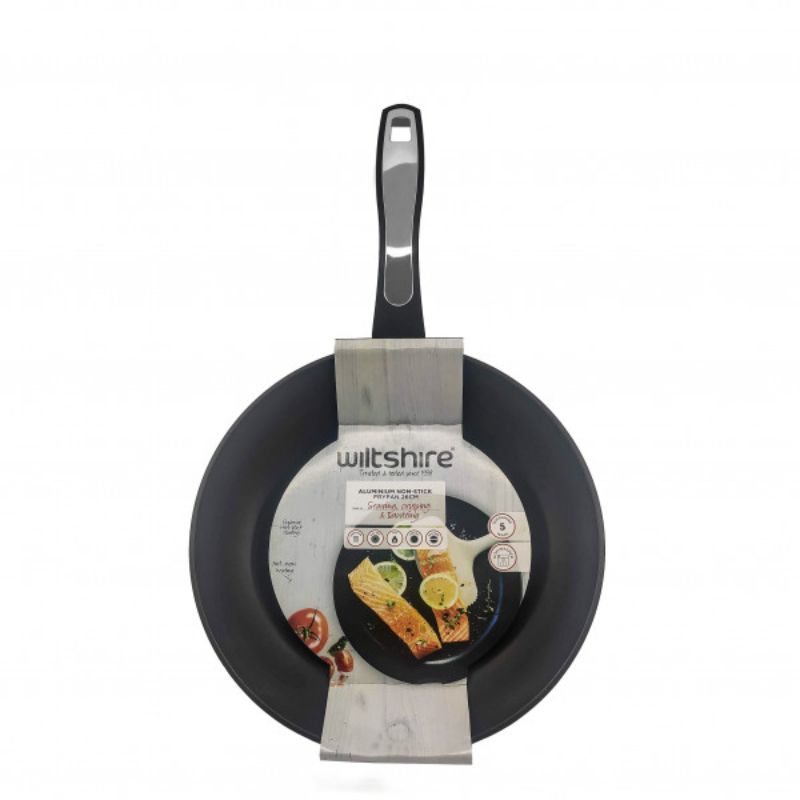 Wiltshire Forged Aluminium Frypan 26cm with non-stick surface, ergonomic handle, and induction compatibility for versatile cooking.