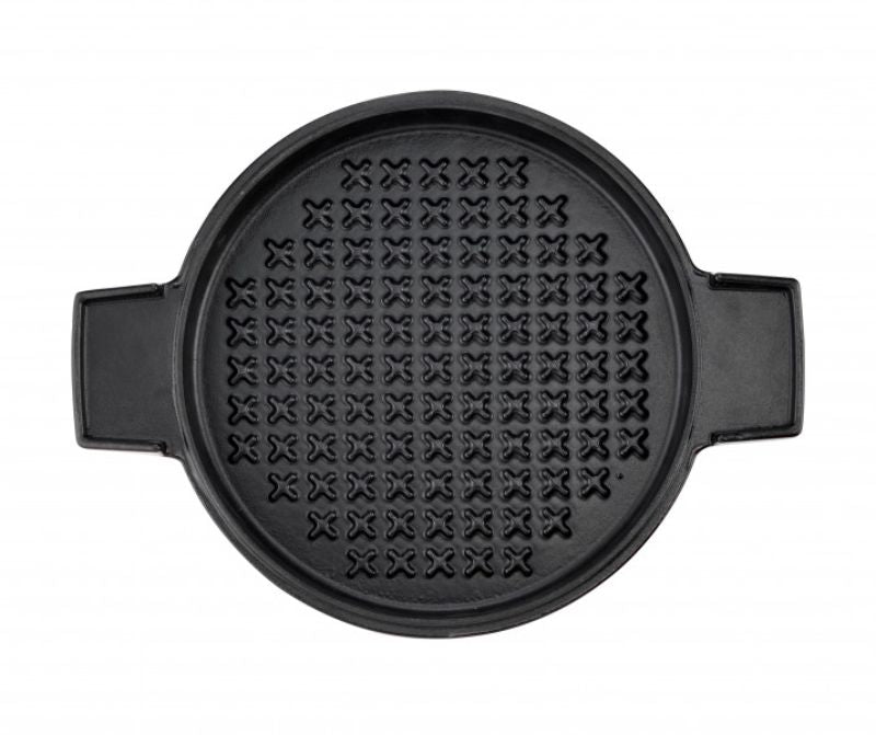 Stanley Rogers 28cm Burgundy Cast Iron French Oven, featuring dual-purpose lid and wide handles for versatile cooking.