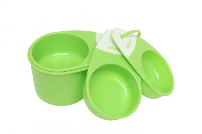 Wiltshire Classic Measuring Cups Set of 4 in durable plastic, designed for accurate cooking and baking with a sleek design.
