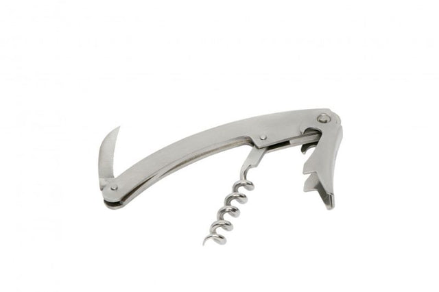 Wiltshire Waiters Friend Stainless Steel multi-tool with corkscrew, foil cutter, and bottle opener for wine and cocktails.