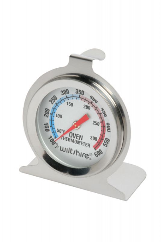 Sleek Wiltshire Classic Oven Thermometer with large dial for precise temperature readings in Celsius and Fahrenheit.