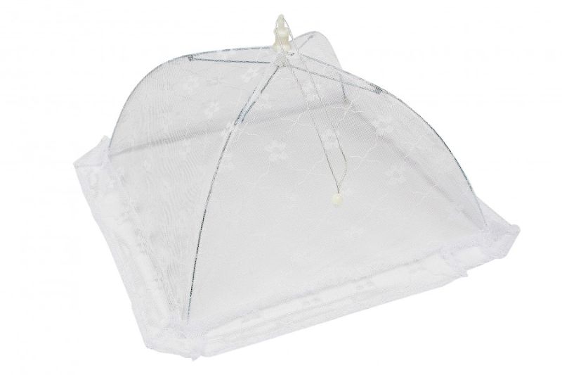 Wiltshire Classic Food Cover: durable mesh umbrella protecting outdoor meals from flies and insects, collapsible for easy storage.