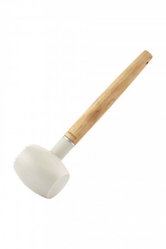 Wiltshire Beechwood Meat Tenderizer with dual sides for even tenderizing, crafted from sustainable beechwood for kitchen elegance.