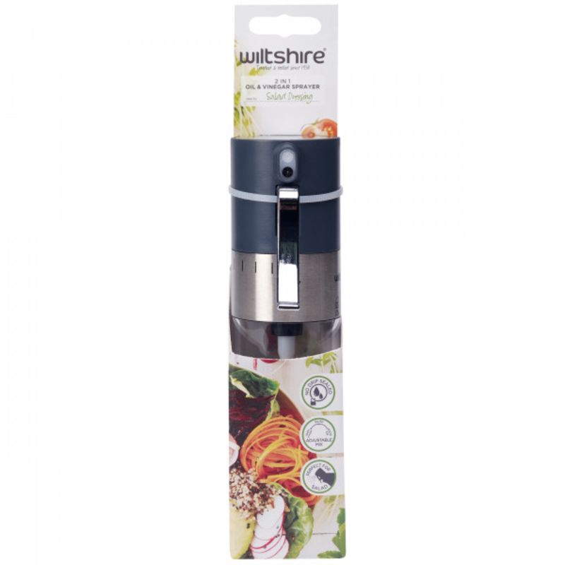 Wiltshire 2 in 1 Vinegar and Oil Sprayer with adjustable knob for precise mixing, ideal for healthy cooking and easy use.