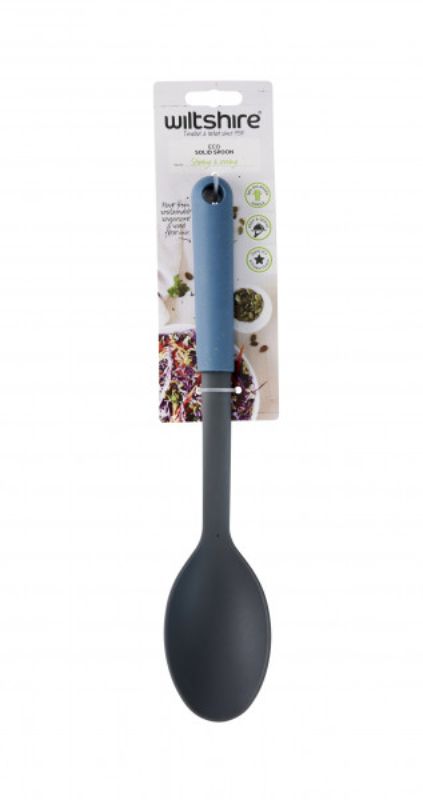 Wiltshire Eco Friendly Solid Spoon made from sustainable materials, perfect for stirring and serving without damaging cookware.