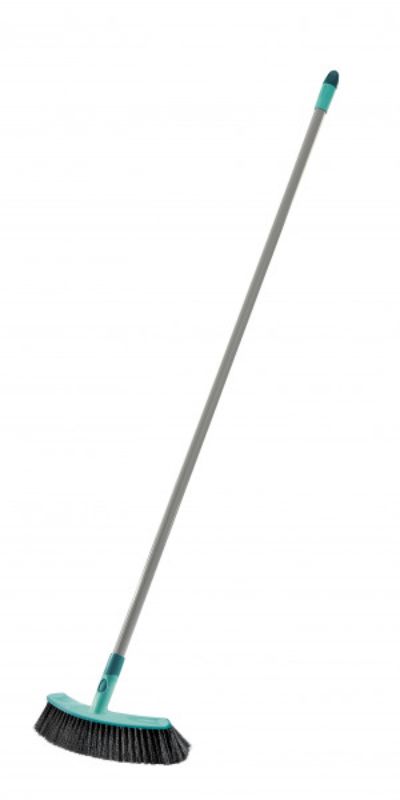 Leifheit Click System Broom Xtra Clean Collect 30cm with unique crescent design for effective dirt collection and premium bristles.