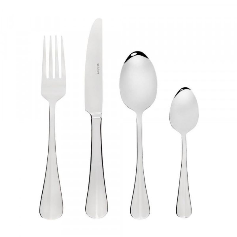 Elegant Wiltshire Baguette 24-Piece Cutlery Set, crafted from stainless steel, for sophisticated dining experiences.