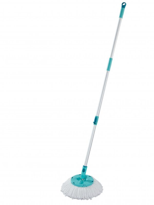 Leifheit Rotation Disc Mop Set with 360-degree swivel handle and 20L bucket for effortless cleaning of tile and hardwood floors.