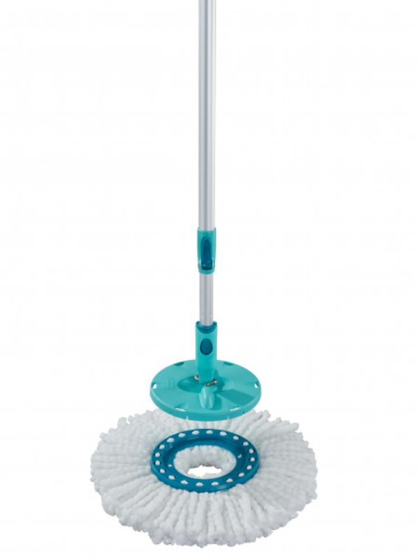 Leifheit Rotation Disc Mop Set with ergonomic design, 20L bucket, and ultra-absorbent microfibre head for easy cleaning.