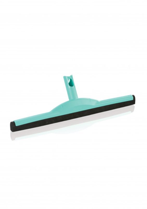 Leifheit Rubber Trekker Click tool with double rubber lip for effective floor cleaning and easy handle attachment.