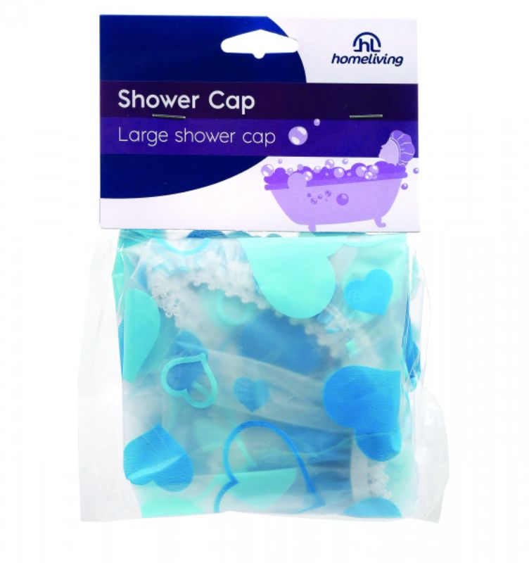 Set of 4 stylish premium shower caps, designed to keep hair dry and frizz-free during showers, fits all head sizes.