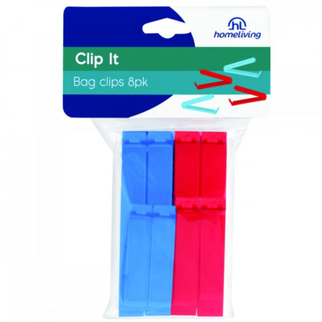 Set of 4 durable bag clips for sealing food packages, keeping snacks fresh and organized in any kitchen.