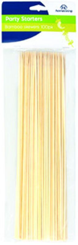 Homeliving Skewers Pack of 100, perfect for grilling kabobs, roasting marshmallows, and outdoor cooking.