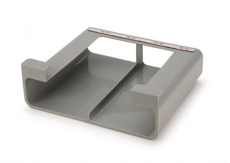 Joseph Joseph CupboardStore Organiser in grey, optimizing cupboard space for film, foil, and bag storage with easy installation.