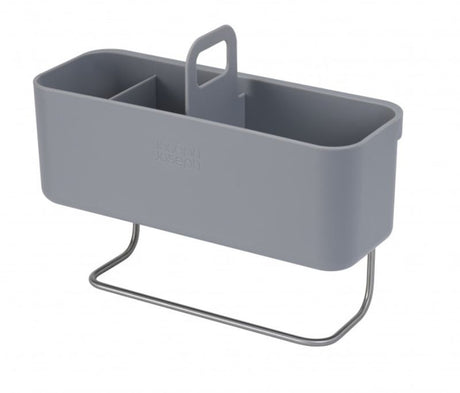 Joseph Joseph DoorStore In-cupboard Sink Tidy in Grey, designed for organized cleaning supplies and easy access.