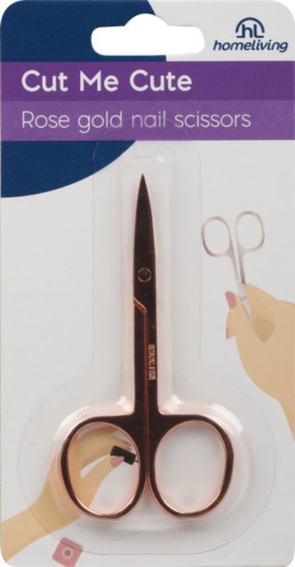 Set of 4 ergonomic nail scissors made of stainless steel for precise nail and cuticle trimming.