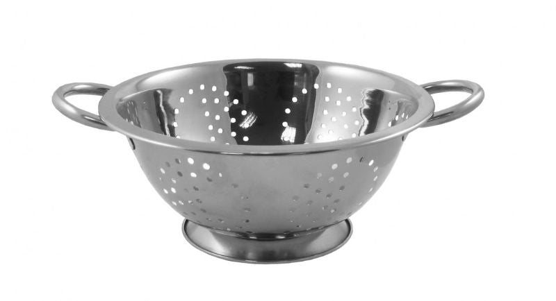 Wiltshire Stainless Steel Colander 24cm, perfect for draining, rinsing vegetables and fruits, durable and stylish kitchen essential.