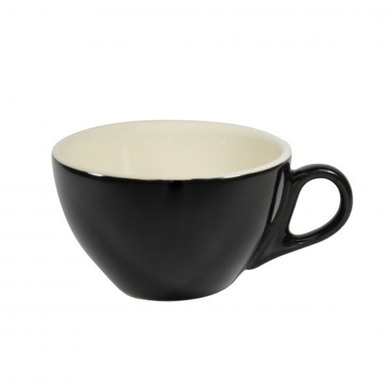 Set of 6 elegant 220ml Onyx Cappuccino Cups, crafted from durable stoneware for stylish coffee enjoyment.