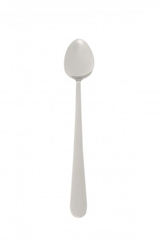 Set of 12 Stanley Rogers Albany Iced Teaspoons in polished stainless steel, perfect for desserts and beverages.