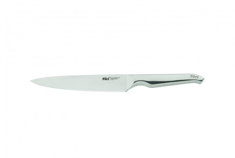 Furi Pro Utility Knife 15cm with ergonomic handle, sharp stainless steel blade for versatile slicing and dicing in the kitchen.