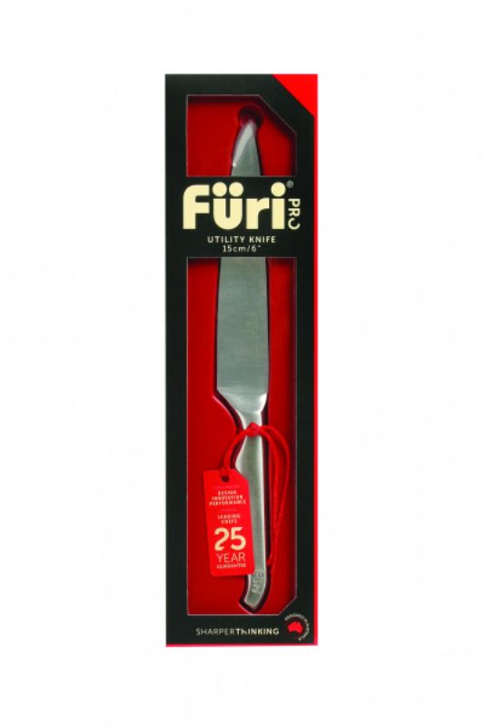 Furi Pro Utility Knife 15cm, a sharp and ergonomic kitchen essential for slicing meats, veggies, and cheeses with ease.