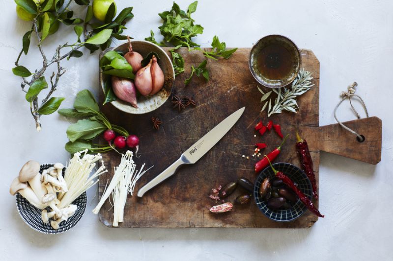 Furi Pro Utility Knife 15cm with ergonomic handle, perfect for slicing, trimming, and dicing various ingredients.