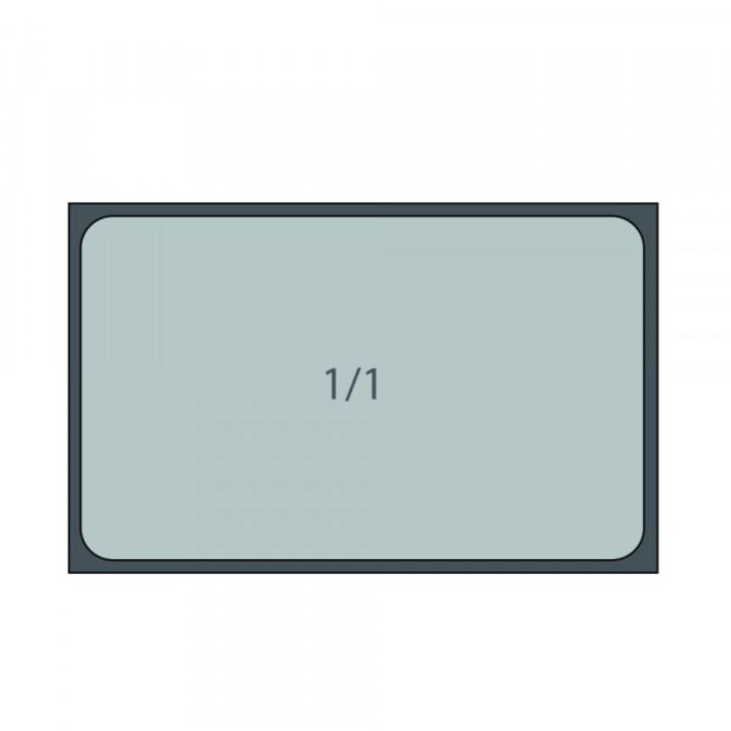 Chef Inox Utility Gastronorm Pan 1/1 100mm, durable stainless steel, perfect for cooking, storing, and organizing food.