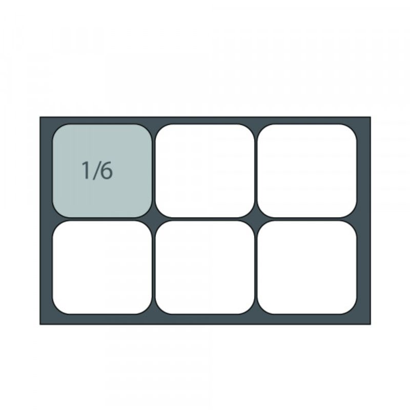 Chef Inox Utility Gastronorm Pan 1/6 65mm in stainless steel, ideal for versatile food storage and cooking with anti-jam design.