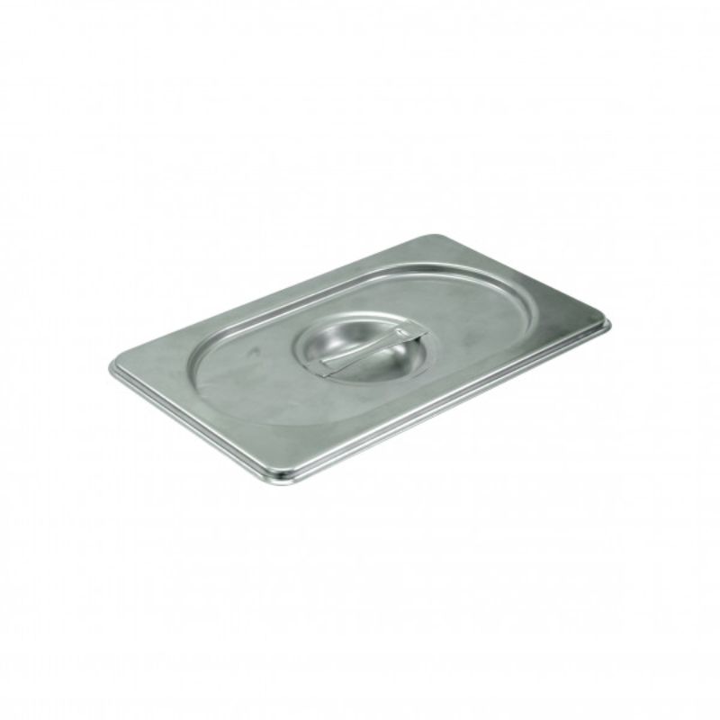 Chef Inox 18/10 stainless steel gastronorm cover, 1/9 size, durable, elegant, anti-jam design for easy stacking.