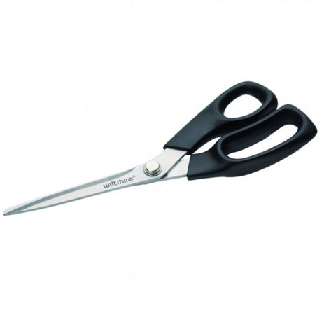 Large Wiltshire scissors with stainless steel blades and ergonomic grip for precise cutting in crafting and DIY projects.