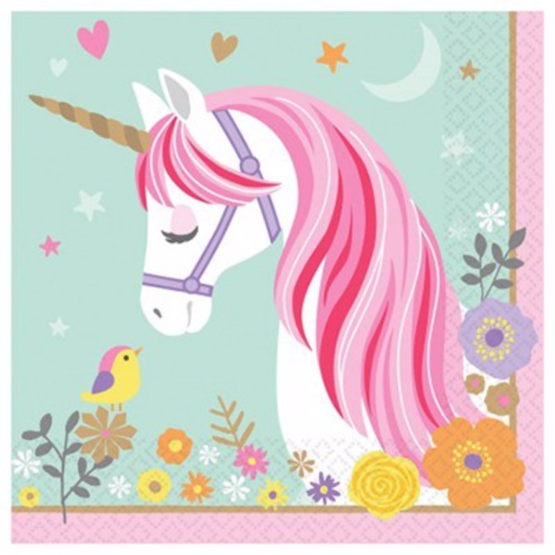 Magical Unicorn Luncheon Napkins - Pack of 16