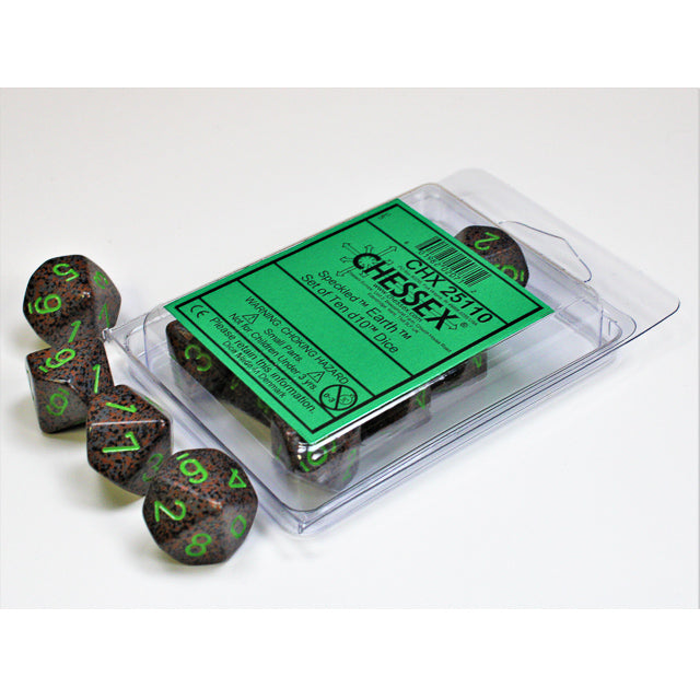 CHX 25110 Speckled Earth Set of Ten d10s