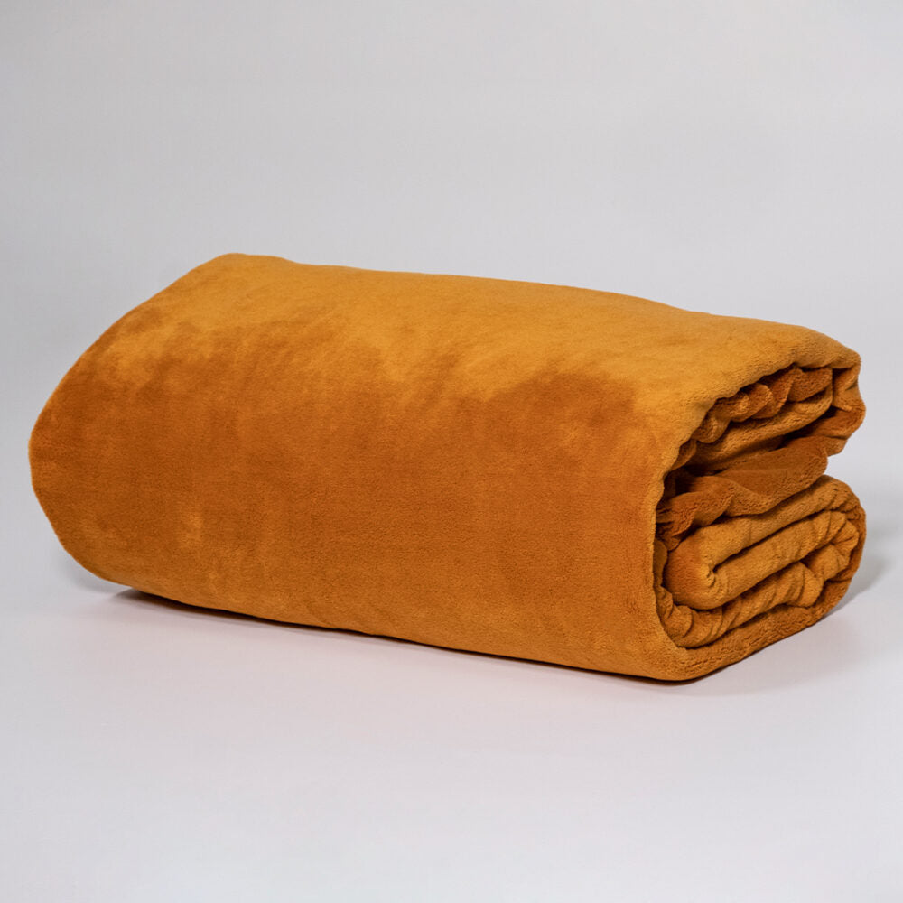 DreamTicket Coral Fleece Blanket - Marigold
