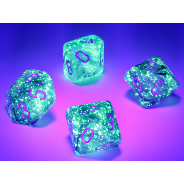 CHX 27387 Borealis Royal Purple/gold Luminary Set of Ten d10