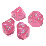CHX 27384 Borealis Pink/silver Luminary Set of Ten d10s