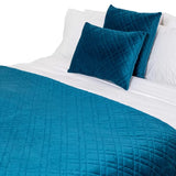 Quilted Coverlet - Dreamticket Verve Velvet Teal (Super King)